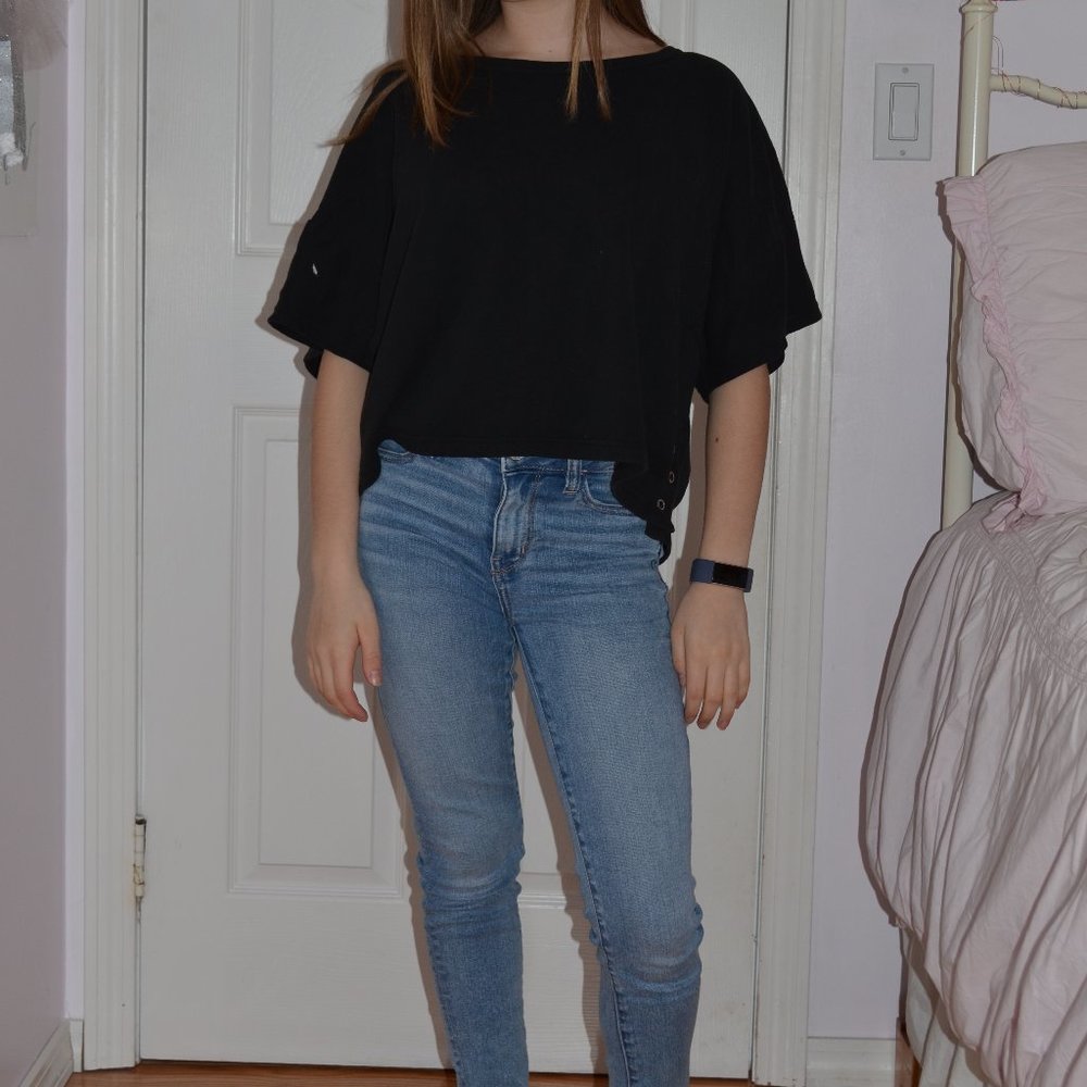 [Victoria's Secret] Black Cropped Tee